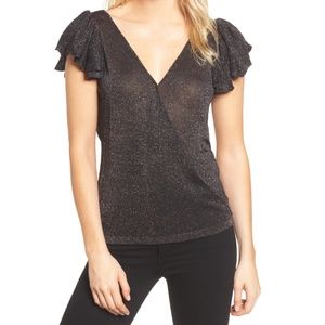 Rebecca Minkoff black sparkly top